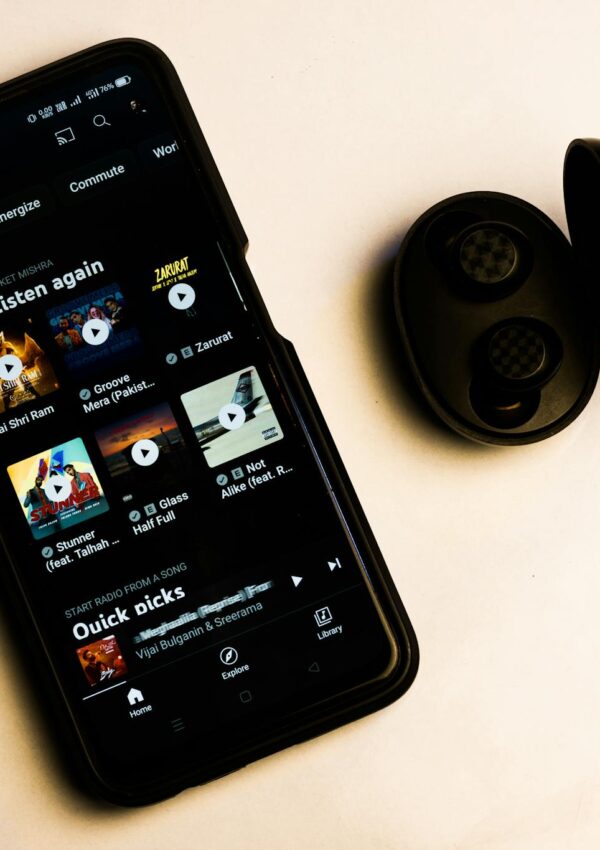 Youtube Music - Stream Songs and Music Videos app on the display of smartphone or tablet