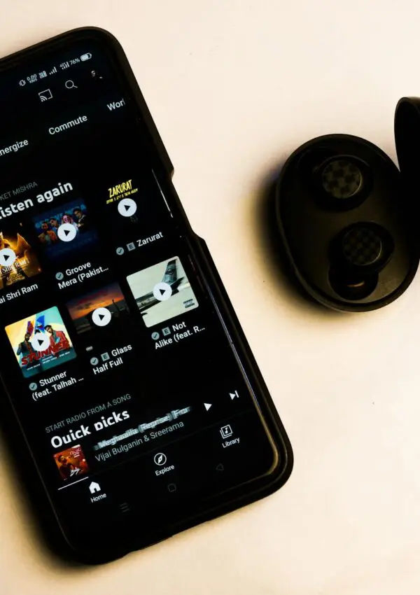 Youtube Music - Stream Songs and Music Videos app on the display of smartphone or tablet